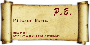 Pilczer Barna névjegykártya